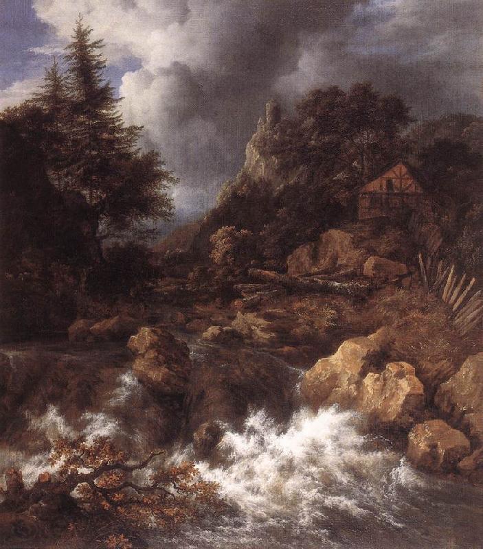 Dante Gabriel Rossetti Waterfall in a Mountainous